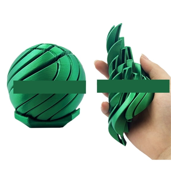 1pc Christmas Green Size: 5*5*6cm 3D Printed Deformable Ball Decompression Ball