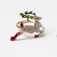 1pc Christmas Napkin Ring Holders Xmas Table Decoration For Home Metal