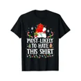 thumbnail image 1 of 1pc Christmas Novelty T-Shirt, 100% Cotton, Casual Round Neck, Stretch Fit, Printed Graphic Tee, Humorous Holiday Top for Men, S-XXXL, 1 of 7