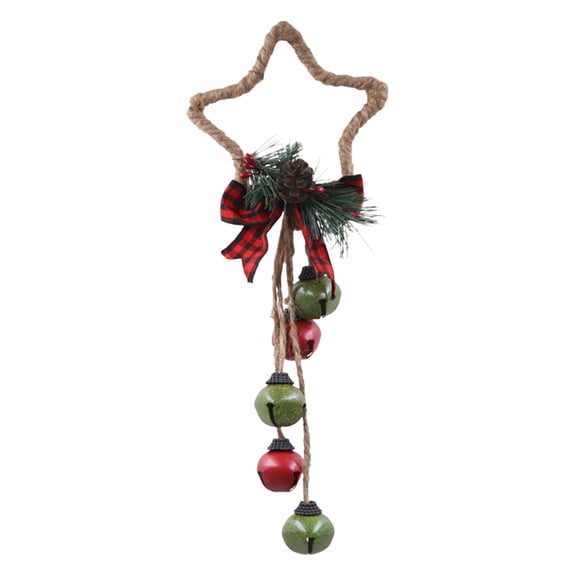 1pc Christmas Ornaments Christmas Tree Decoration Jingle Ornaments Christmas Door Knob Hanger Star Xmas Jingle Doorway Out Door Outdoor Bunny Christmas Ornament Window Lighting Ice Rocks Small Beads