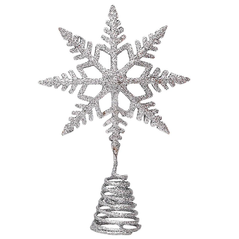 1pc Christmas Tree Snowflake Topper Christmas Tree Ornament Decoration