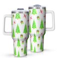 thumbnail image 1 of 1pc Christmas tree 40oz Tumbler with Straw & Handle - Insulated Stainless Steel Cup | Holiday Gift for Man Women (Christmas, Valentine's, Birthday), 1 of 7
