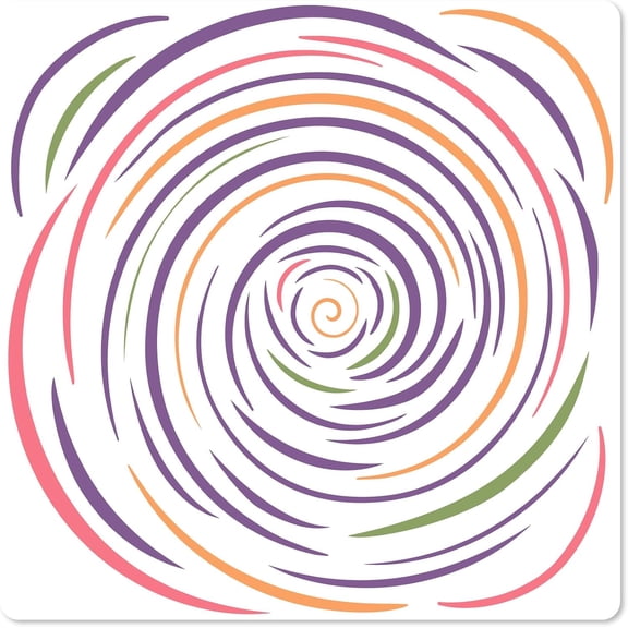 1pc Circular Line Stencil for Painting 11.8 Inch Round Texture Drawing Art Template Reusable PET Layering Drawing Paint Stencil Decorations on Wood Wall Fabric Tiles Floor Furniture Gold