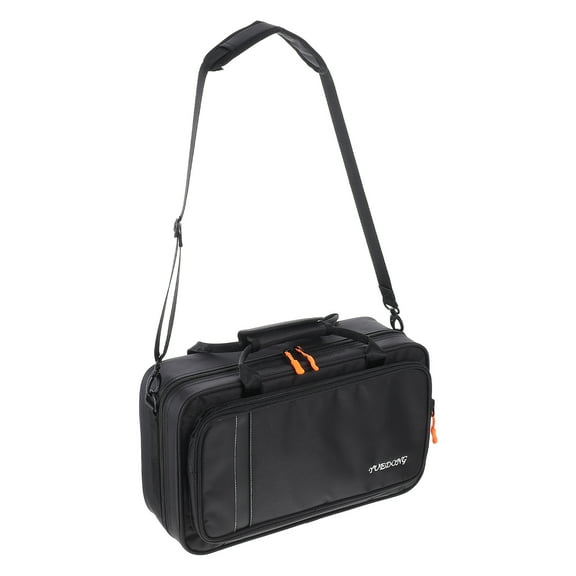 1pc Clarinet Carrying Box Portable Clarinet Storage Case Instrument Accessory (Black)