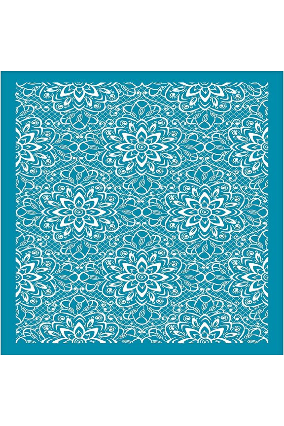 1pc Clay Stencils Lace Flower Pattern Non-Adhesive Silk Screen Printing Stencil Reusable Flower Mesh Stencils Transfer Washable Stencils for Polymer Clay Jewelry Earring Making - 5x4 Inch