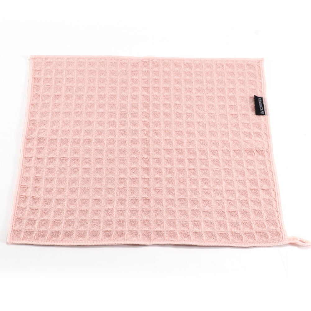 1pc Cleaning Cloth Cotton 30x30cm Grey White Brown Pink Absorbent Towel ...