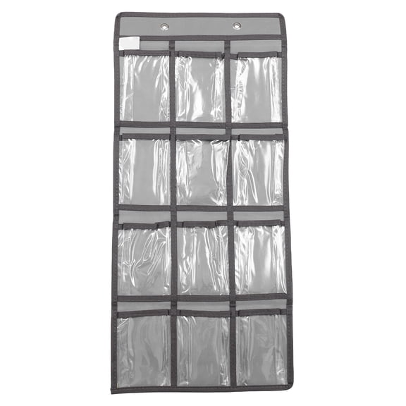 1pc Clear Pockets Chart Multi-use Cell Phones Calculator Hanging Wall Door Pouch