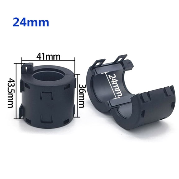 1pc Clip On RFI Emi Noise Core Filters Ferrite For Power Cable Connector Holder