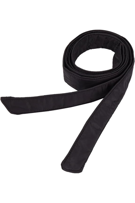 1pc Cloth Wrap Around Waist Band Tie Knot Cinch Belt for Down Garment Black 71-5/8 inch(182cm) for DIY
