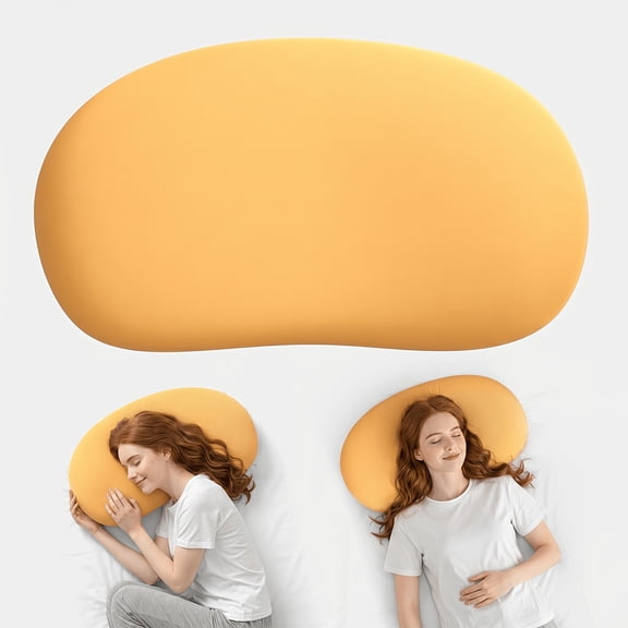 1pc Cloud Pillow for Neck Relief - Ergonomic Contoured Design, Ice Breathable Fabric, All-Season Cooling Bed Pillow, Machine Washable, Multi-Color Options
