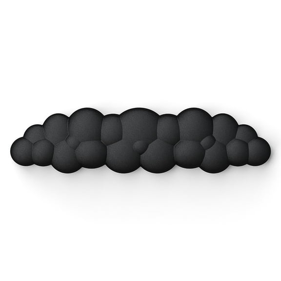 1pc Cloud Shaped Keyboard Wrist Rest Pad - High Density PU Memory Foam, Non-Slip Base, Ergonomic for Home, Office, Gaming Black