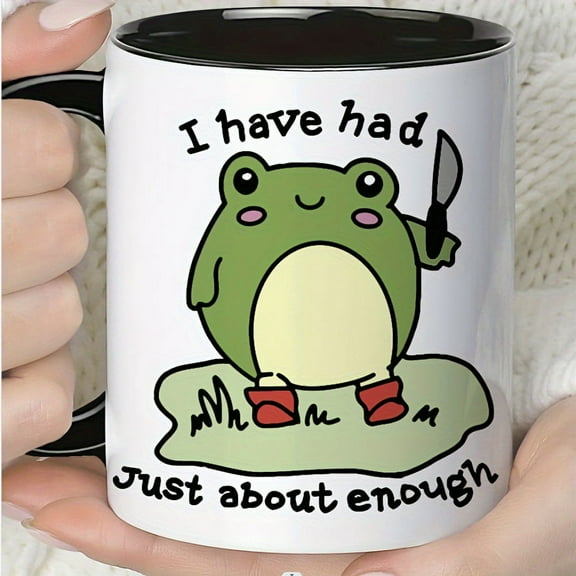 1pc, Coffee Mug, Ceramic Coffee Cups, I Have Had Just About Enough Water Cups, Summer Winter Drinkware, Birthday Gifts, Holiday Gifts