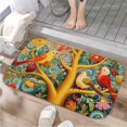 thumbnail image 1 of 1pc Colorful Birds on a Tree Absorbent Non-Slip Bathroom Thickened Flannel Rug Decor,Soft,Quick Drying,Suitable For Indoor/outdoor Use,Bathrooms,Bedrooms,Kitchens,Terrace,Laundry Rooms,16"x24", 1 of 9