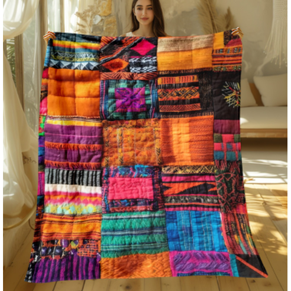1pc Colorful Bohemian Pattern 280GSM Blanket, Soft Warm Polyester Throw with Digital Print & Jacquard Craft, Lightweight All-Season Bedding for Sofa Bed Living Room Office Travel Camping