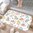 thumbnail image 1 of 1pc Colorful Cartoon Dinosaurs Absorbent Non-Slip Bathroom Thickened Flannel Rug Decor,Soft,Quick Drying,Suitable For Indoor/outdoor Use,Bathrooms,Bedrooms,Kitchens,Terrace,Laundry Rooms,16"x24", 1 of 9
