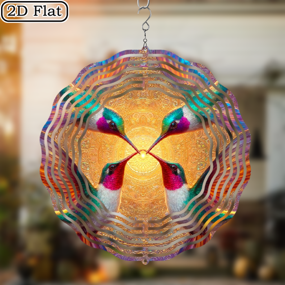1pc, Colorful Metal Wind Chimes, Mandala Theme Metal Wind Chimes Metal Wind Chimes, Animal Theme Metal Wind Chimes, 1010 Inches, Suitable for Gardening, Outdoor Decoration, with Hook, 360 Rotation