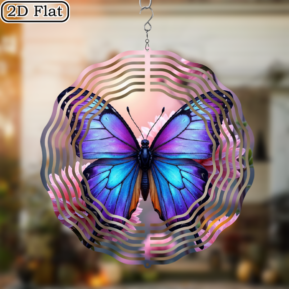 1pc Colorful Metal Wind Chimes, Mandala Theme Metal Wind Chimes Metal Wind Chimes, Animal Theme Metal Wind Chimes, 1010 Inches, Suitable for Gardening, Outdoor Decoration, with Hook, 360 Rotation,