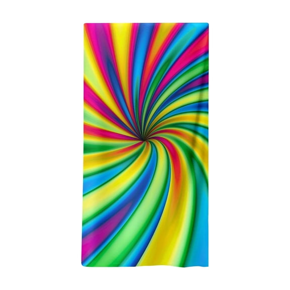 1pc Colorful Rainbow Swirl Bath Towel Absorbent Bath Towels Soft Quick - Drying Bath Towel for Home Gym Travel 3 Sizes, B