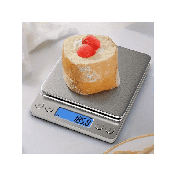 1pc Compact Digital Kitchen Scale, Stainless Steel LCD Electronic Smart Food Scale, Small Gram Scale for Baking, Coffee, Jewelry, Herbs