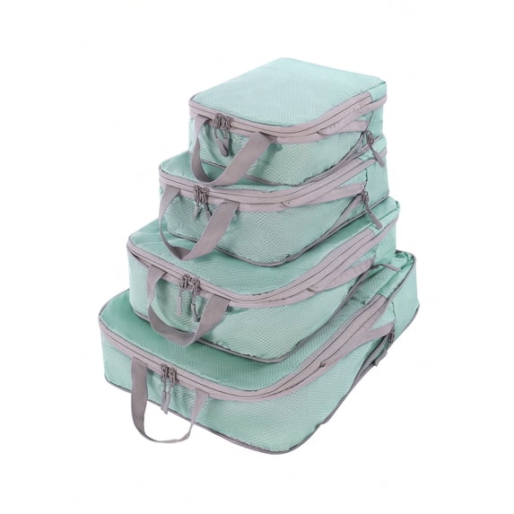 1pc Compression Packing Cubes, Clothes Storage, Travel Storage Bag Set, Reusable Waterproof Large Capacity Compression Organizer, Double-layer Double-