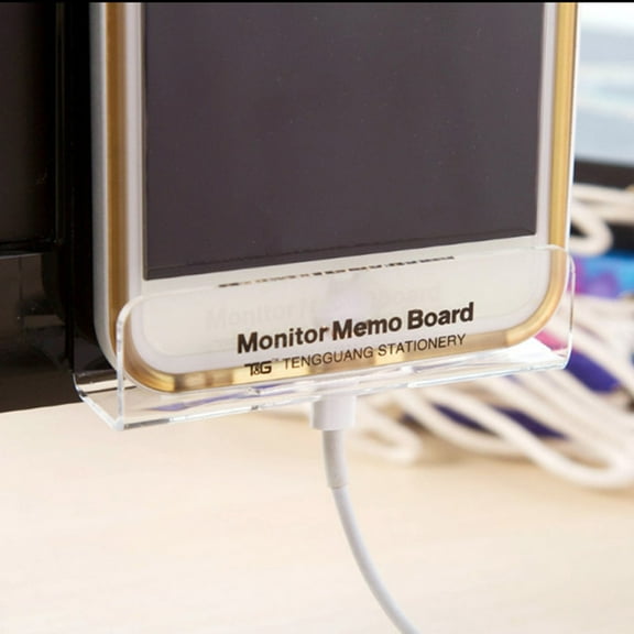 1pc Computer Monitor Memo Board Computer Message Board Office Supplies Computer Note Clips Home Office Desk Accessories Decorate Right Smile Home
