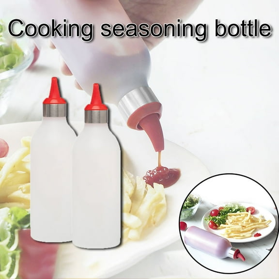 1pc Condiment Squeeze Bottles for Sauces Squirt Bottles for Liquids, Easy Pour Sauce Bottles with Leak Proof Snap Cap, Condiment Bottles, Plastic Squeeze Bottles for Liquids, Ketchup, Oil
