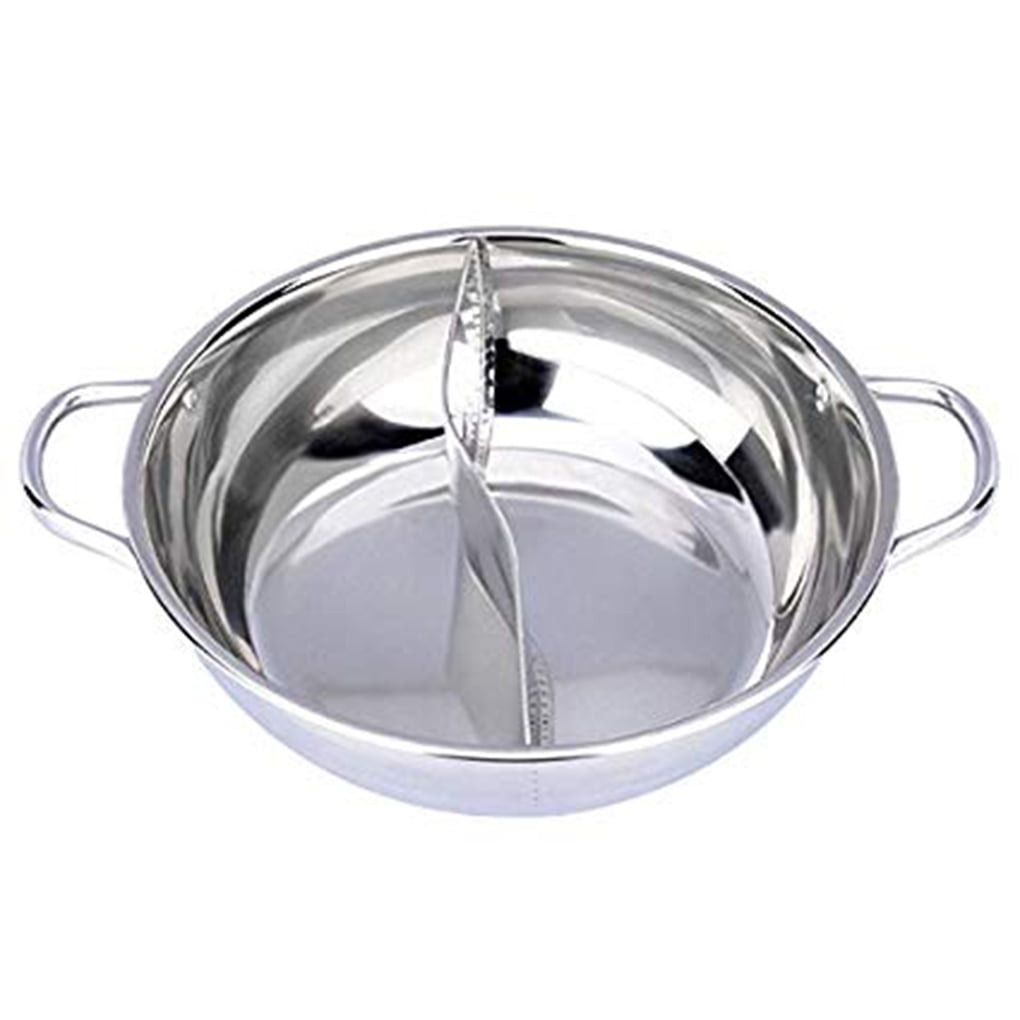 1pc Cooking Pot Stainless Single-Layer Cooking Pot Double Ear Duck Mandarin  Fondue Hot Pot Cooking Pot