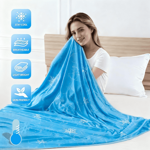 1pc Cooling Blanket Suitable for Hot Sleepers & Night Sweats, Cooling Summer Quilt Air Conditioner Blanket