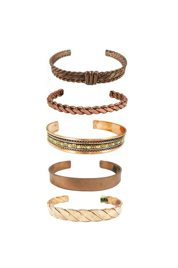 1pc Copper Pain Cuff Bracelet Bangle Adjustable Women Men Jewelry Gifts Styles