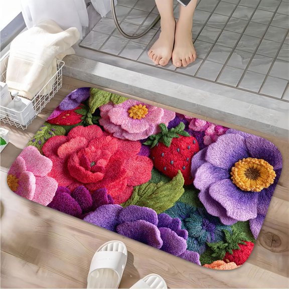 1pc Corgi Dog Love Motif Bathroom Rug Bathroom Decor and Accessories- Durable,Anti Slip,And Quick Drying,Suitable For Indoor/outdoor Use - Perfect For Bathrooms,Bedrooms,Kitchens