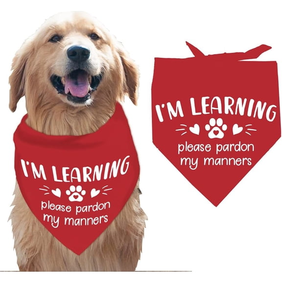 1pc Cotton Dog's Kerchief Triangle Pet's Bandana Paw Print 380x780mm Craft