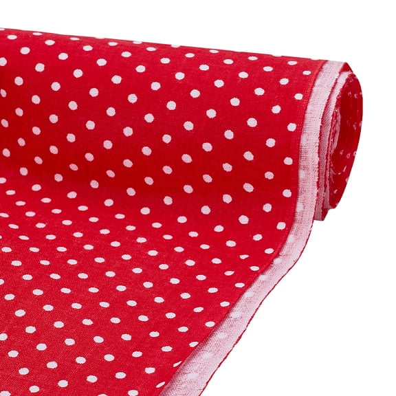 1pc Cotton Fabric Clothing Accessories Polka Dot Pattern Red 1020x1580x0.2mm