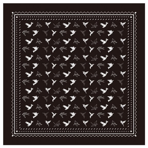 1pc Cotton Headbands Bandana Scarf Neck Gaiter UV Resistence Seamless Headwear for Outdoor Workout Running Square Bird 560x560mm for DIY