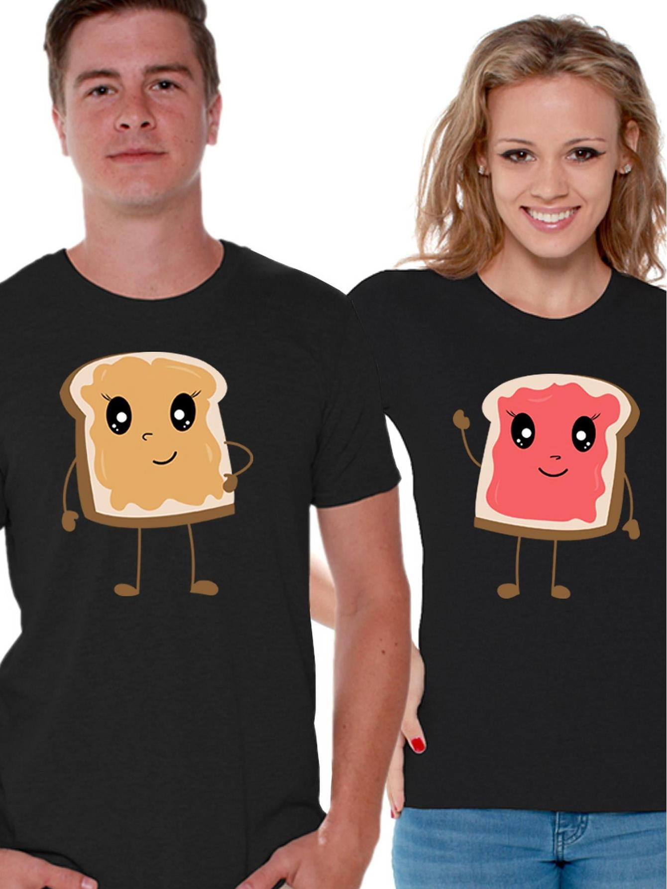1pc Couple Matching Shirts Valentine'S Gifts Peanut Butter And Jelly T Shirts Couple Valentine S Gifts Girlfriend Gifts Boyfriend Couples Shirts Casual T