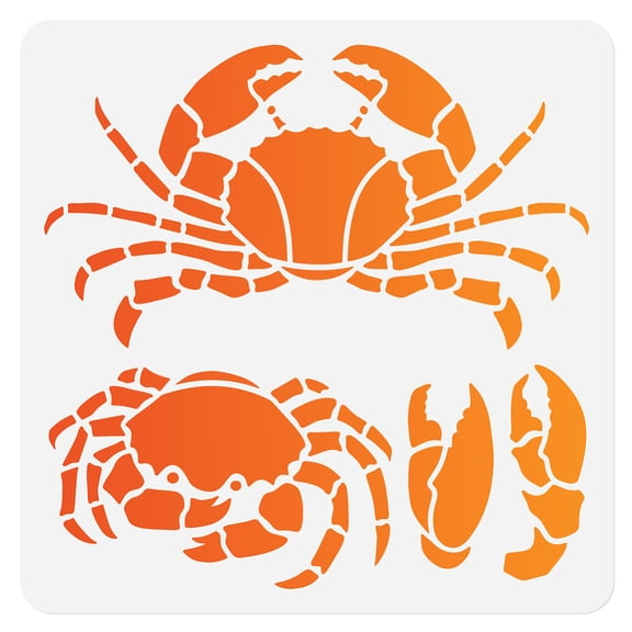 1pc Crab Ocean Animal Wall Stencil