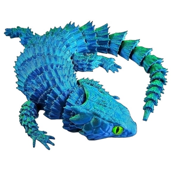 1pc Crawling Lizard Model 3D Printing Chameleon Ornament With Gradient Color Stylish Decor For Home, Desk Display Shelves