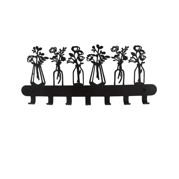 1pc Creative Animal/Flower Storage Rack Hook, Metal Wall Mounted Hanging Rack, Household Coat Hook for Kitchen Bathroom