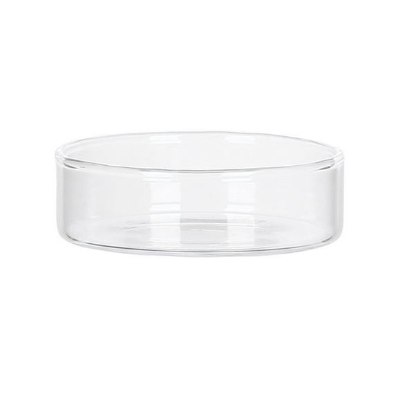 1pc Creative Cake Plate Household Glass Dish Exquisite Food Serving Plate (Transparent)