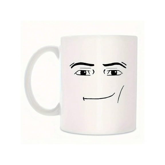 1pc Creative Ceramic Coffee Mug With Male Facial Expression Design For Breakfast Milk Or Coffee