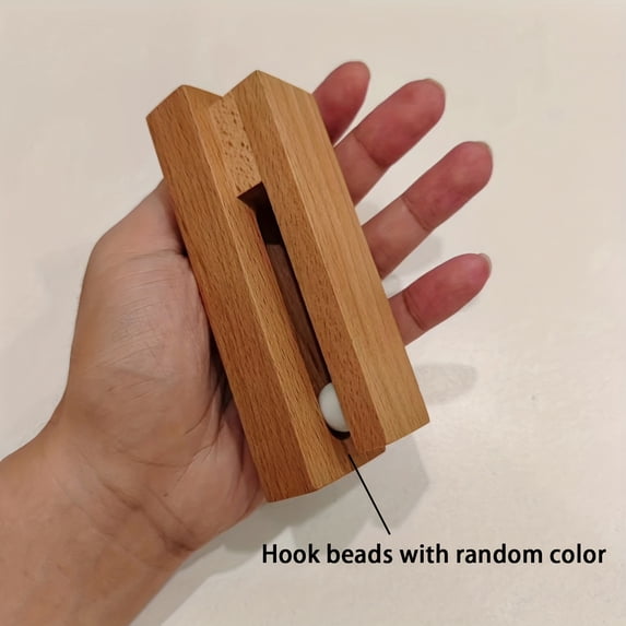 1pc Creative Solid Wood Towel Rack, Punch Free Bathroom Towel Holder Kitchen, Wall Mounted Organizer Rag Hook, Home Hook Accessories, Wall Shelf, Home Decor