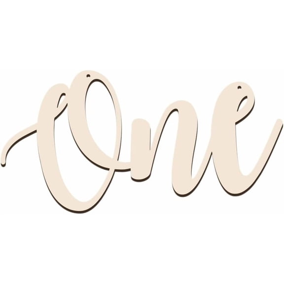1pc Creative Wooden Wall Hanging Decoration Wall Art Ornament Word One Word 300x150x5mm