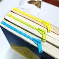 thumbnail image 1 of 1pc Creative Zipper Shape Bookmark - Durable Plastic For Daily Office Use, 1 of 7