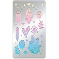 thumbnail image 1 of 1pc Crystal Elements Stainless Steel Stencils Reusable Quartz Cluster Pattern Drawing Template, 1 of 6