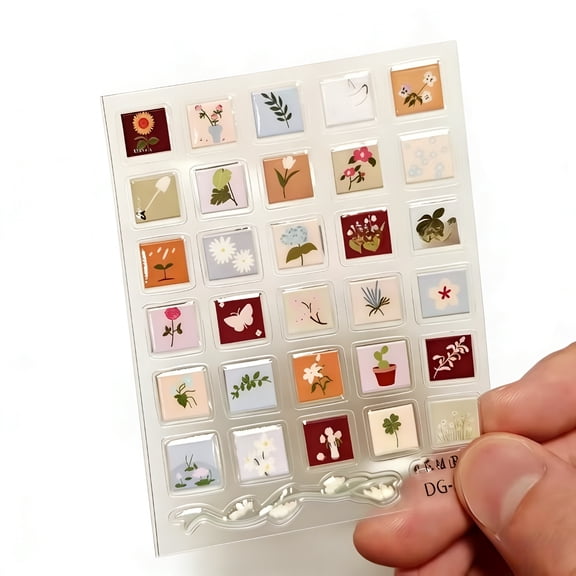 1pc Crystal Jelly Bubble Stickers DIY Scrapbooks Notebook Decals Small Gifts 9x7cm