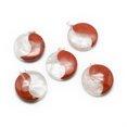 thumbnail image 1 of 1pc Crystal and Red Jasper Pendants with Platinum Tone Alloy Findings 33.5x30.5x7mm Hole: 2.5x5.5mm, 1 of 2
