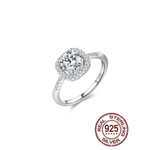 1pc Cubic Zirconia Labcreated Rhinestone 925 Sterling Silver Women's