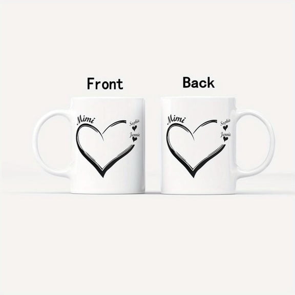 1pc Custom Mom s Heart Mug Custom Mothers Day Mom Mothers Day Mug Mom Personalized Birth Mug Christmas Mom Mug Christmas Mama Gift 11oz