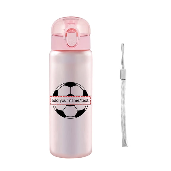 1pc Customized Sports Water Bottle, Photo&text, 780ml/26oz Outdoor Travel Leakproof Plastic Water Bottle with Rope