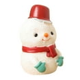 thumbnail image 1 of 1pc Cute Cartoon Christmas Animals Resin Ornaments,Creative Home Figurines,Xmas 3D Animals Father Christmas Elk DIY Cake Topper Landscape,Home Living Room Bar Cafe Decor Ornament(Snowman), 1 of 3