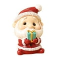 thumbnail image 1 of 1pc Cute Cartoon Christmas Animals Resin Ornaments,Creative Home Figurines,Xmas 3D Animals Father Christmas Elk DIY Cake Topper Landscape,Home Living Room Bar Cafe Decor Ornament(Santa), 1 of 3
